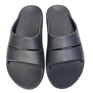 Oofos OOahh Sport Slide Sandals Black Recovery Comfort Unisex Womens Size 8